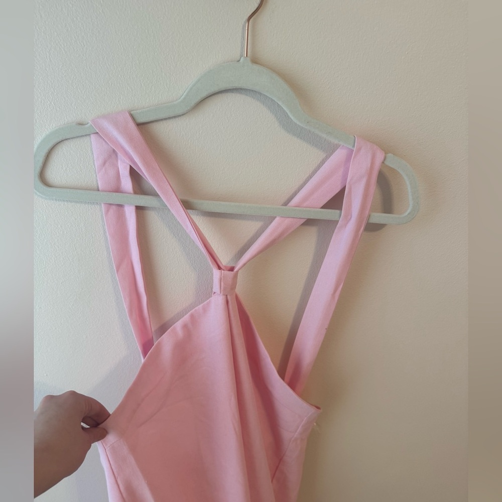 Peppermayo linen pink mini dress